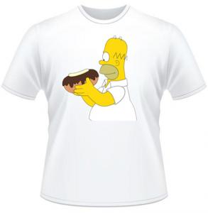 Гомер и эклерчик ― Cartoon-Shirts.Ru